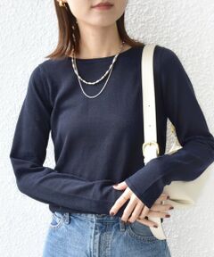 SHIPS / シップス ニット・セーター | 〈洗濯機可能〉ラメ クルーネック 長袖 ニット