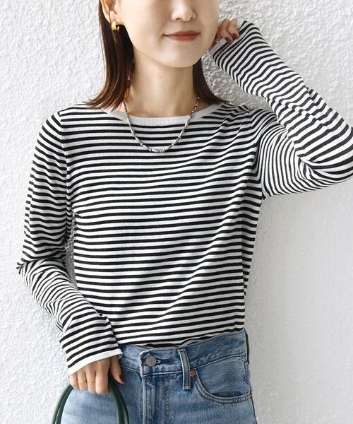 SHIPS / シップス ニット・セーター | 〈洗濯機可能〉ラメ クルーネック 長袖 ニット | 詳細15