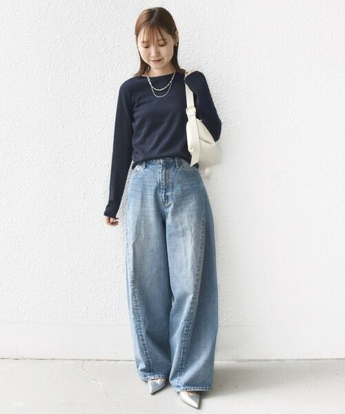 SHIPS / シップス ニット・セーター | 〈洗濯機可能〉ラメ クルーネック 長袖 ニット | 詳細23