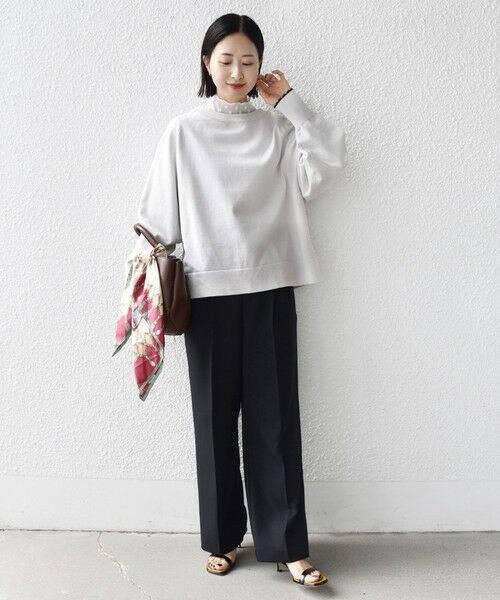 SHIPS / シップス ニット・セーター | 〈手洗い可能〉コットン カシミヤ混 スカラップヘム ボートネック プルオーバー | 詳細1