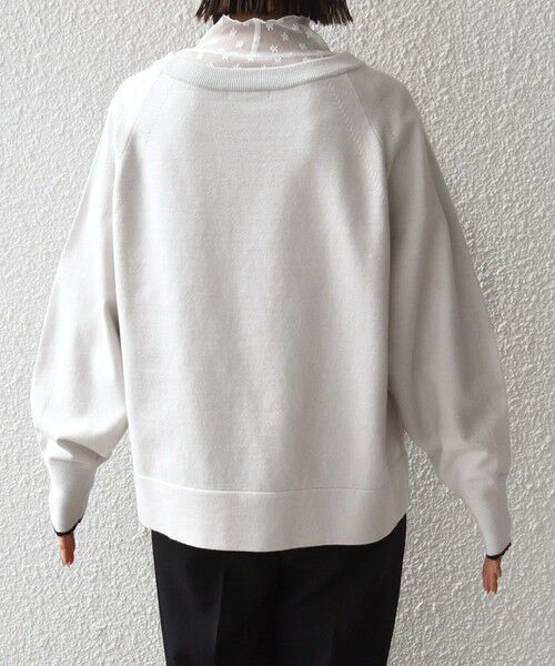 SHIPS / シップス ニット・セーター | 〈手洗い可能〉コットン カシミヤ混 スカラップヘム ボートネック プルオーバー | 詳細13