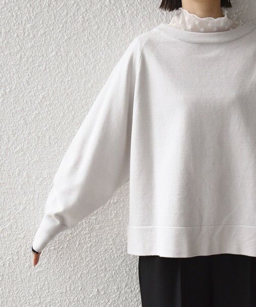 SHIPS / シップス ニット・セーター | 〈手洗い可能〉コットン カシミヤ混 スカラップヘム ボートネック プルオーバー | 詳細14