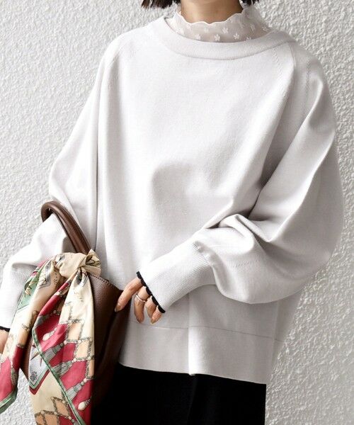 SHIPS / シップス ニット・セーター | 〈手洗い可能〉コットン カシミヤ混 スカラップヘム ボートネック プルオーバー | 詳細4