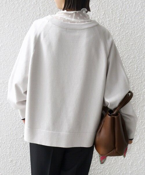 SHIPS / シップス ニット・セーター | 〈手洗い可能〉コットン カシミヤ混 スカラップヘム ボートネック プルオーバー | 詳細6