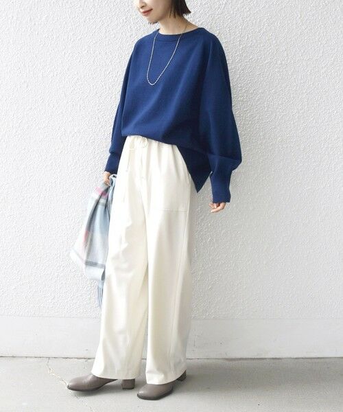 SHIPS / シップス ニット・セーター | 〈手洗い可能〉コットン カシミヤ混 スカラップヘム ボートネック プルオーバー | 詳細26