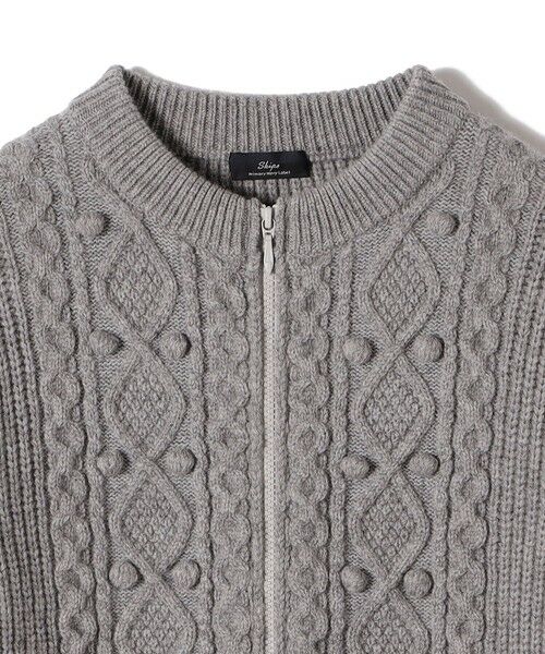 SHIPS / シップス カーディガン・ボレロ | SHIPS Primary Navy Label:〈手洗い可能〉PON PON ケーブル ジップ アップ カーディガン | 詳細2