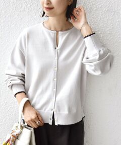 SHIPS / シップス カーディガン・ボレロ | 〈手洗い可能〉コットン カシミヤ混 スカラップヘム カーディガン