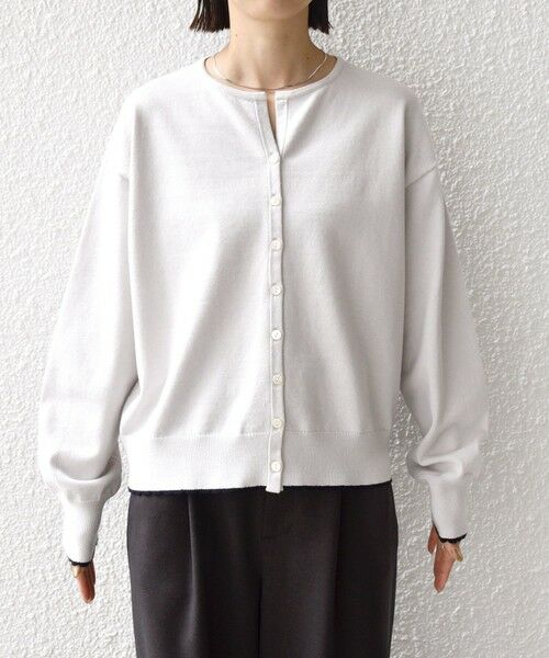 SHIPS / シップス カーディガン・ボレロ | 〈手洗い可能〉コットン カシミヤ混 スカラップヘム カーディガン | 詳細11