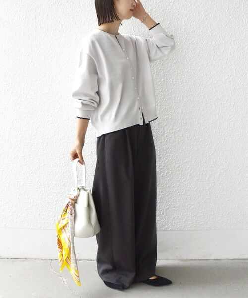 SHIPS / シップス カーディガン・ボレロ | 〈手洗い可能〉コットン カシミヤ混 スカラップヘム カーディガン | 詳細4