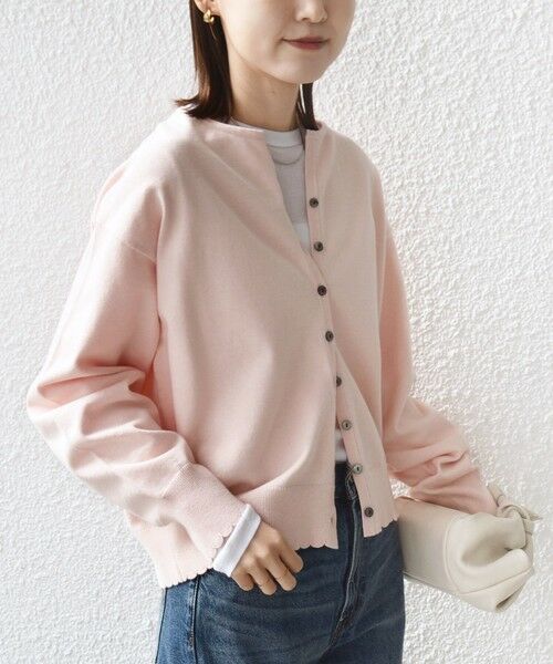 SHIPS / シップス カーディガン・ボレロ | 〈手洗い可能〉コットン カシミヤ混 スカラップヘム カーディガン | 詳細21