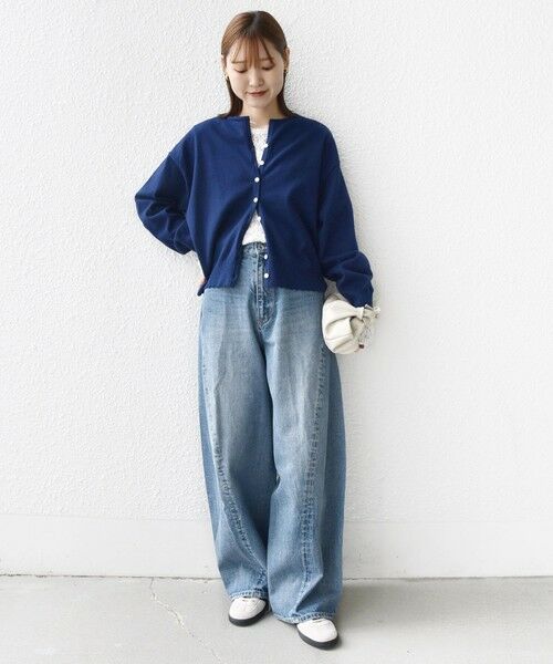 SHIPS / シップス カーディガン・ボレロ | 〈手洗い可能〉コットン カシミヤ混 スカラップヘム カーディガン | 詳細26