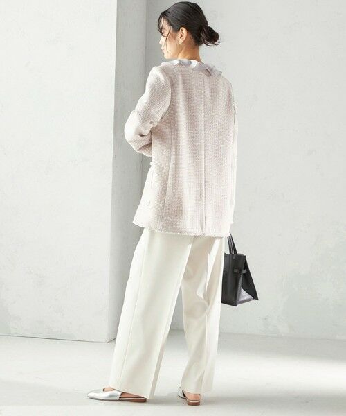 SHIPS / シップス ノーカラージャケット | 《予約》トライスピン 杢 ツイード カラーレス ジャケット（セレモニー対応可） | 詳細2