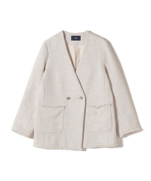 SHIPS / シップス ノーカラージャケット | トライスピン 杢 ツイード カラーレス ジャケット（セレモニー対応可） | 詳細9