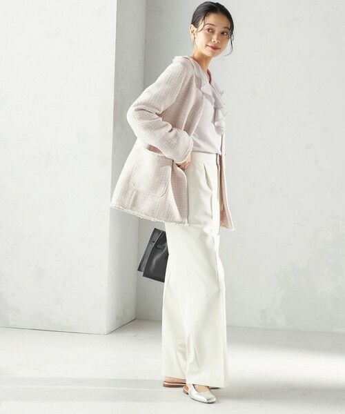 SHIPS / シップス ノーカラージャケット | 《予約》トライスピン 杢 ツイード カラーレス ジャケット（セレモニー対応可） | 詳細3