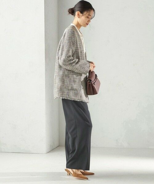 SHIPS / シップス ノーカラージャケット | 《予約》トライスピン 杢 ツイード カラーレス ジャケット（セレモニー対応可） | 詳細13