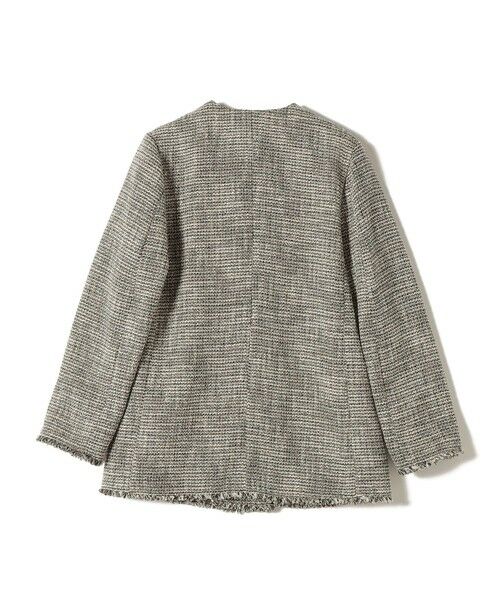 SHIPS / シップス ノーカラージャケット | 《予約》トライスピン 杢 ツイード カラーレス ジャケット（セレモニー対応可） | 詳細20