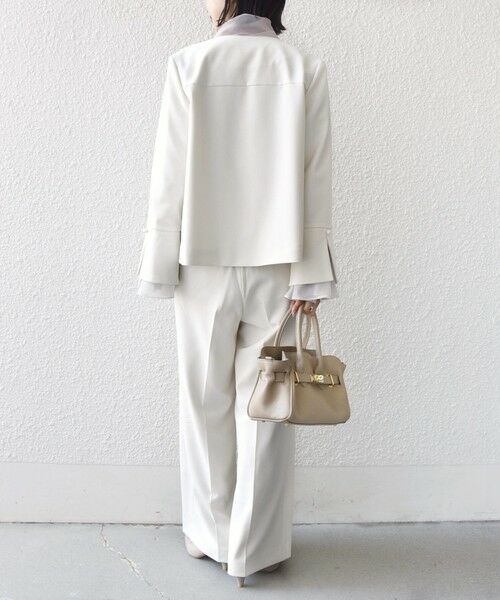 SHIPS / シップス ノーカラージャケット | ダブル クロス 重ね袖 ノーカラー ジャケット（セレモニー対応可） | 詳細15