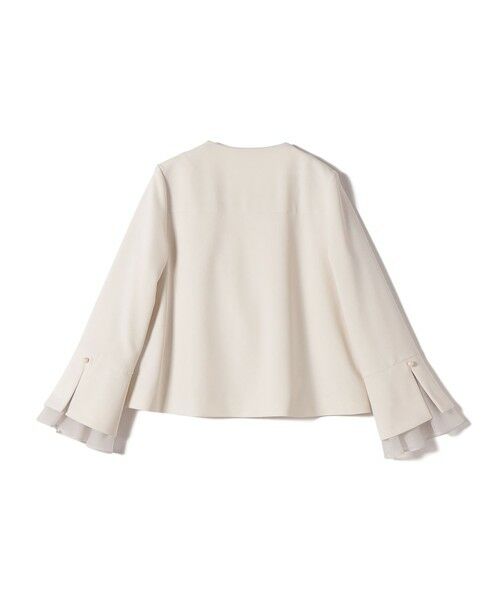 SHIPS / シップス ノーカラージャケット | 《予約》ダブル クロス 重ね袖 ノーカラー ジャケット（セレモニー対応可） | 詳細14