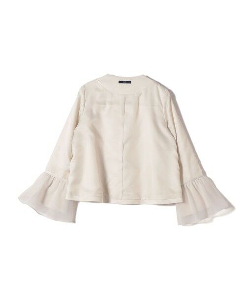 SHIPS / シップス ノーカラージャケット | 《予約》ダブル クロス 重ね袖 ノーカラー ジャケット（セレモニー対応可） | 詳細20