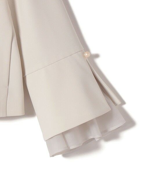 SHIPS / シップス ノーカラージャケット | ダブル クロス 重ね袖 ノーカラー ジャケット（セレモニー対応可） | 詳細16