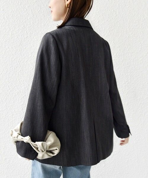 SHIPS / シップス テーラードジャケット | 〈手洗い可能〉ウール 調 合繊 ダブル ジャケット | 詳細24