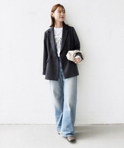 SHIPS / シップス テーラードジャケット | 〈手洗い可能〉ウール 調 合繊 ダブル ジャケット | 詳細19