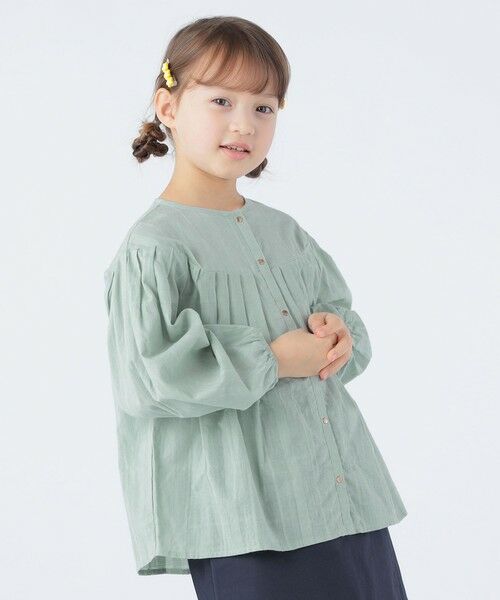 SHIPS / シップス シャツ・ブラウス | SHIPS KIDS:100〜130cm / シャドー チェック タック ブラウス | 詳細8