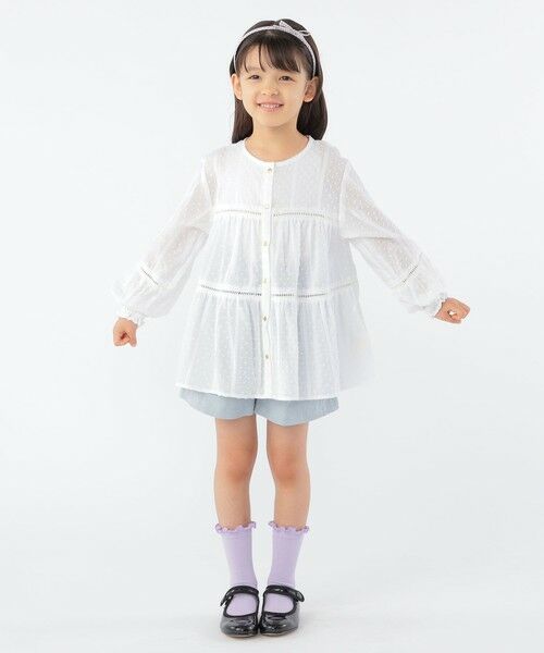 SHIPS / シップス シャツ・ブラウス | SHIPS KIDS:100〜130cm / スナップ ボタン ティアード ブラウス | 詳細7