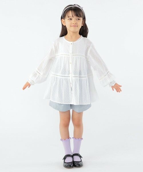 SHIPS / シップス シャツ・ブラウス | SHIPS KIDS:100〜130cm / スナップ ボタン ティアード ブラウス | 詳細9