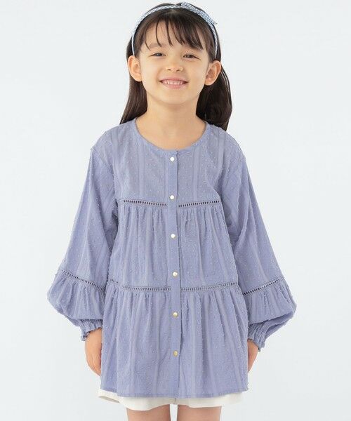 SHIPS / シップス シャツ・ブラウス | SHIPS KIDS:100〜130cm / スナップ ボタン ティアード ブラウス | 詳細14