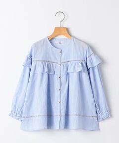 SHIPS / シップス シャツ・ブラウス | SHIPS KIDS:80〜90cm / スナップ ボタン フリル ブラウス