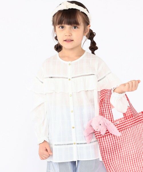 SHIPS / シップス シャツ・ブラウス | SHIPS KIDS:100〜130cm / スナップ ボタン フリル ブラウス | 詳細3