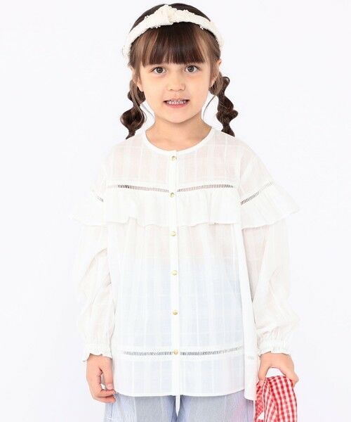 SHIPS / シップス シャツ・ブラウス | SHIPS KIDS:100〜130cm / スナップ ボタン フリル ブラウス | 詳細4
