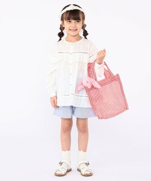 SHIPS / シップス シャツ・ブラウス | SHIPS KIDS:100〜130cm / スナップ ボタン フリル ブラウス | 詳細6