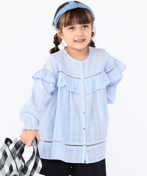 SHIPS / シップス シャツ・ブラウス | SHIPS KIDS:100〜130cm / スナップ ボタン フリル ブラウス | 詳細12