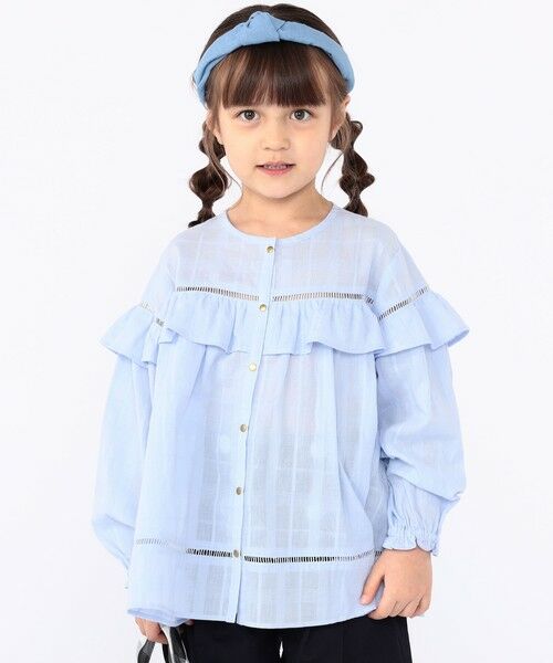 SHIPS / シップス シャツ・ブラウス | SHIPS KIDS:100〜130cm / スナップ ボタン フリル ブラウス | 詳細13