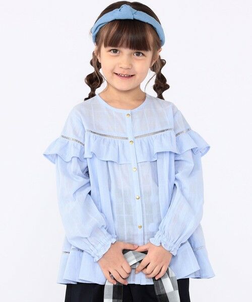 SHIPS / シップス シャツ・ブラウス | SHIPS KIDS:100〜130cm / スナップ ボタン フリル ブラウス | 詳細14