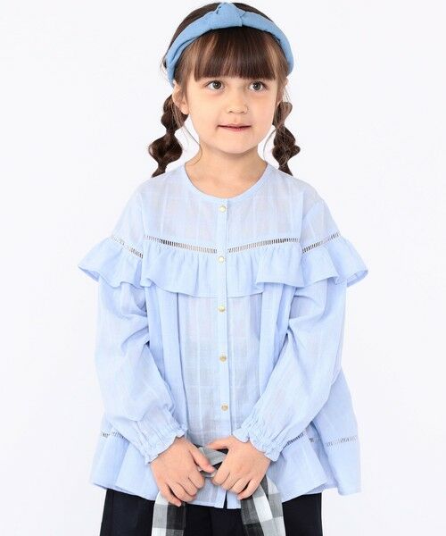 SHIPS / シップス シャツ・ブラウス | SHIPS KIDS:100〜130cm / スナップ ボタン フリル ブラウス | 詳細15