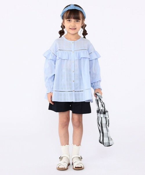 SHIPS / シップス シャツ・ブラウス | SHIPS KIDS:100〜130cm / スナップ ボタン フリル ブラウス | 詳細18