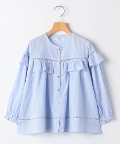 SHIPS / シップス シャツ・ブラウス | SHIPS KIDS:140〜150cm / スナップ ボタン フリル ブラウス
