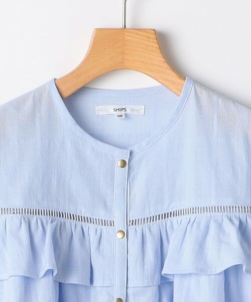 SHIPS / シップス シャツ・ブラウス | SHIPS KIDS:140〜150cm / スナップ ボタン フリル ブラウス | 詳細2