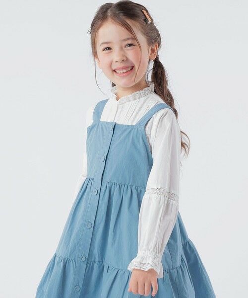 SHIPS / シップス シャツ・ブラウス | SHIPS KIDS:100〜130cm / ピンタック レース ブラウス(オフホワイト)