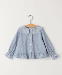 SHIPS / シップス シャツ・ブラウス | SHIPS KIDS:80〜90cm /刺繍 フリルカラー ブラウス