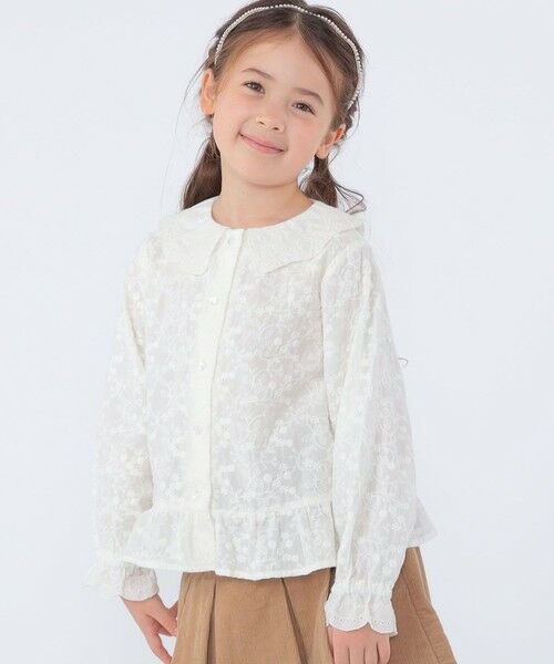 SHIPS / シップス シャツ・ブラウス | SHIPS KIDS:100〜130cm /刺繍 フリルカラー ブラウス | 詳細2