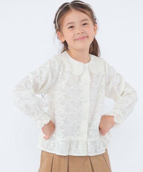 SHIPS / シップス シャツ・ブラウス | SHIPS KIDS:100〜130cm /刺繍 フリルカラー ブラウス | 詳細3