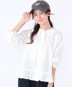 SHIPS / シップス シャツ・ブラウス | SHIPS KIDS:140〜150cm /刺繍 フリルカラー ブラウス