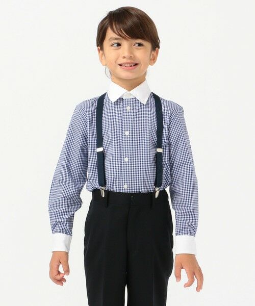 SHIPS / シップス Tシャツ | SHIPS KIDS:ギンガム クレリック レギュラーカラー シャツ(100〜130cm) | 詳細1