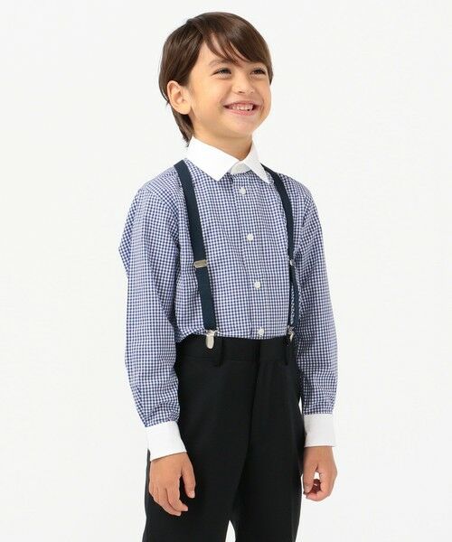 SHIPS / シップス Tシャツ | SHIPS KIDS:ギンガム クレリック レギュラーカラー シャツ(100〜130cm) | 詳細2