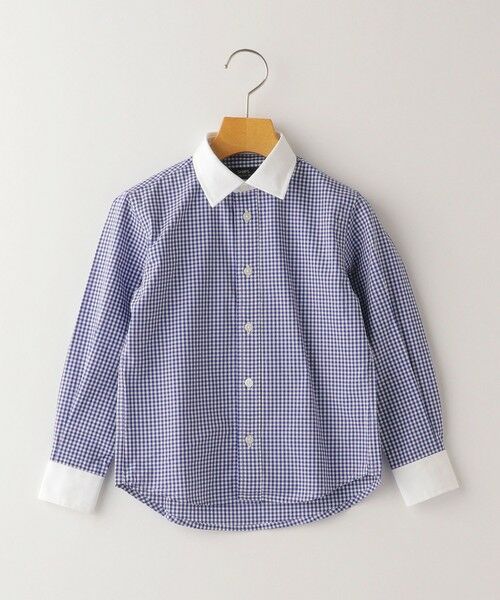 SHIPS / シップス Tシャツ | SHIPS KIDS:ギンガム クレリック レギュラーカラー シャツ(100〜130cm) | 詳細3