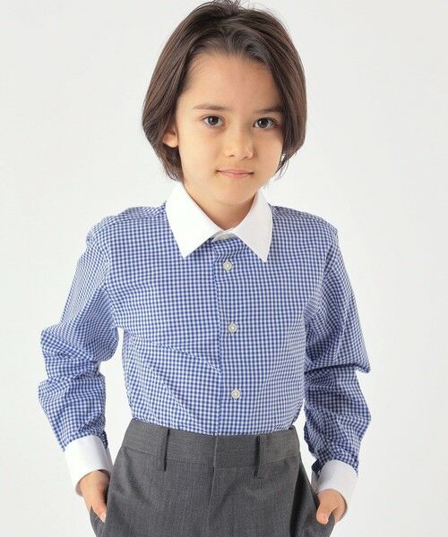 SHIPS / シップス シャツ・ブラウス | SHIPS KIDS:100〜130cm / ギンガム クレリック レギュラーカラー シャツ | 詳細2